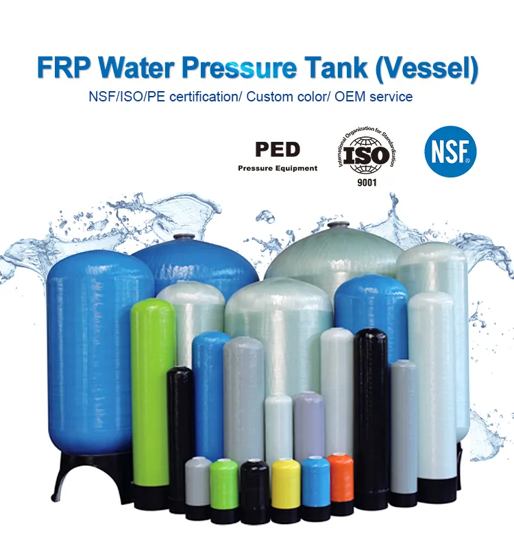 844 1054 1354 1465 1665 Popular FRP Water Tank Price /Carbon Filter and Softener FRP Tank