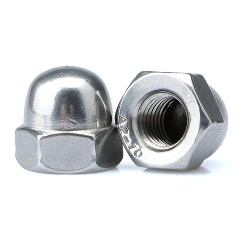 A2-70 304 Stainless Steel DIN 1587 Hexagon Dome Cap Nut M6 Hex Domed Cap Nuts Decorative Cap Nuts