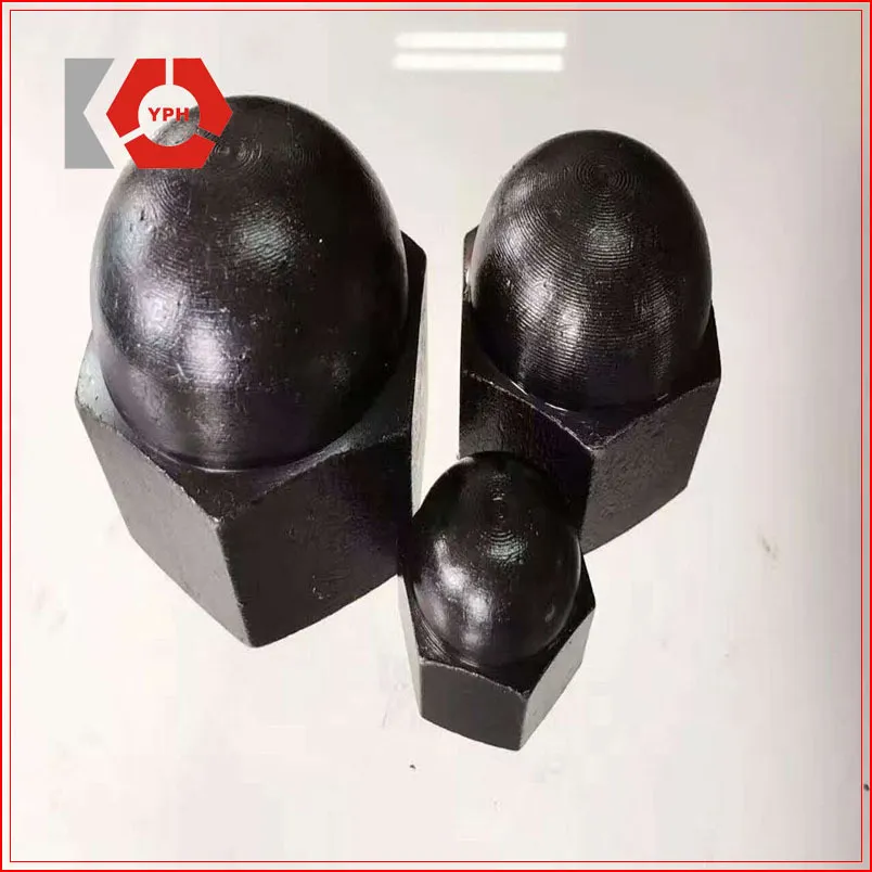 DIN 1587 Hex Nuts Round Head with Black Zinc