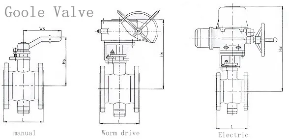 Handwheel Flanged Eccentric Half Ball Valve (GAPQ340H)