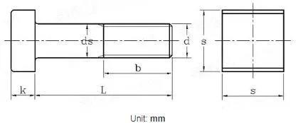 Qbh JIS B 1166 T-Slot Hammer Head Bolts High Quality T-Head Bolts
