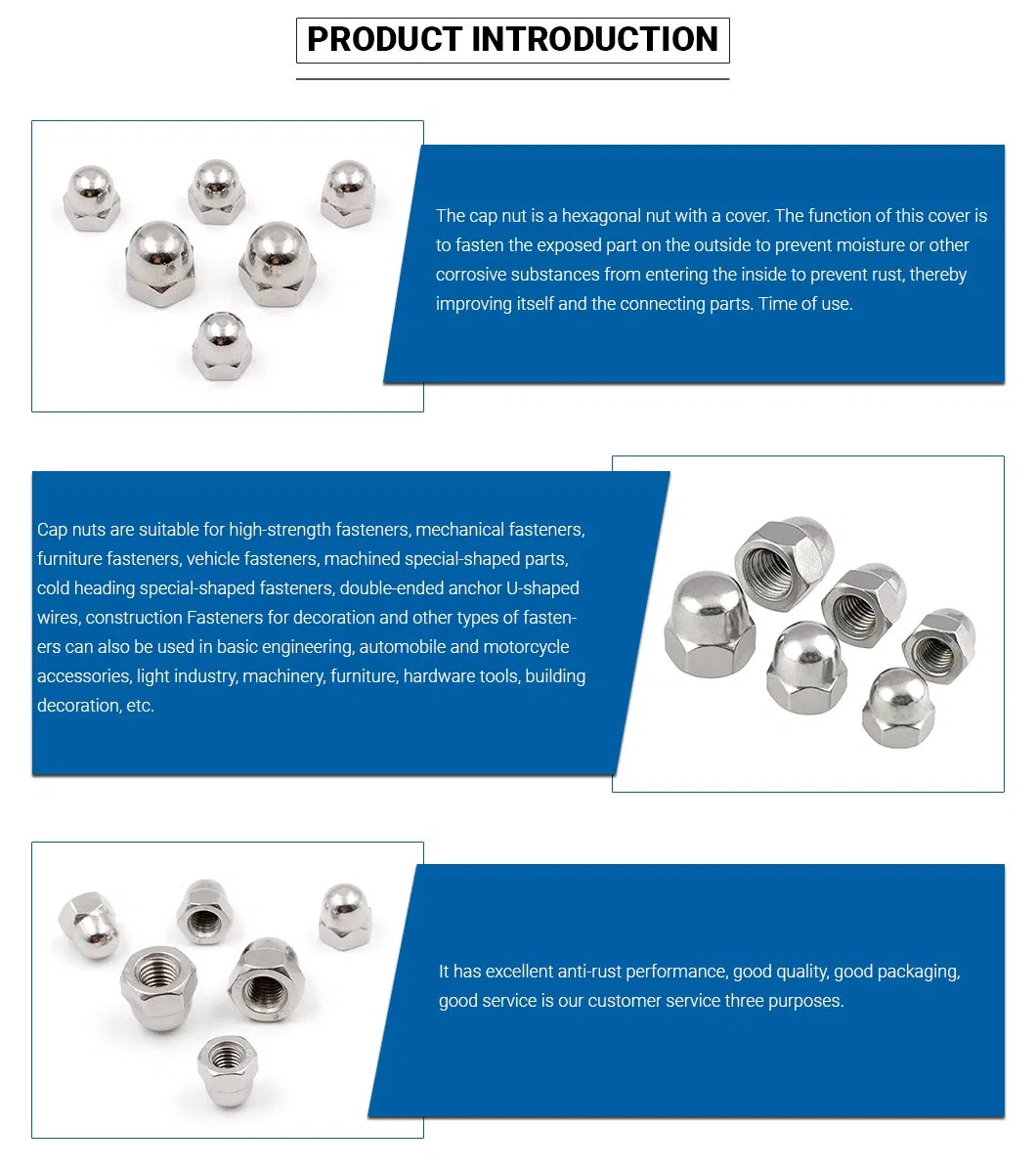 Round Head Hex Cap DIN 1587 304 DIN1587