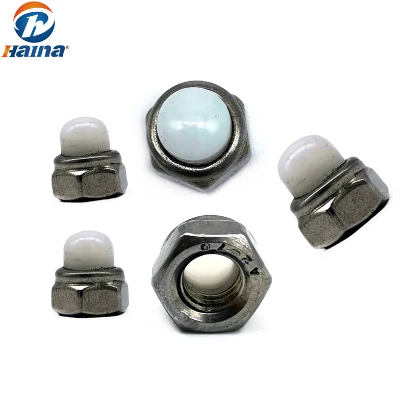 Stainless Steel Nylon Hex Dome Cap Nuts for Bolt Screws Fastener M8 Standard DIN 1587
