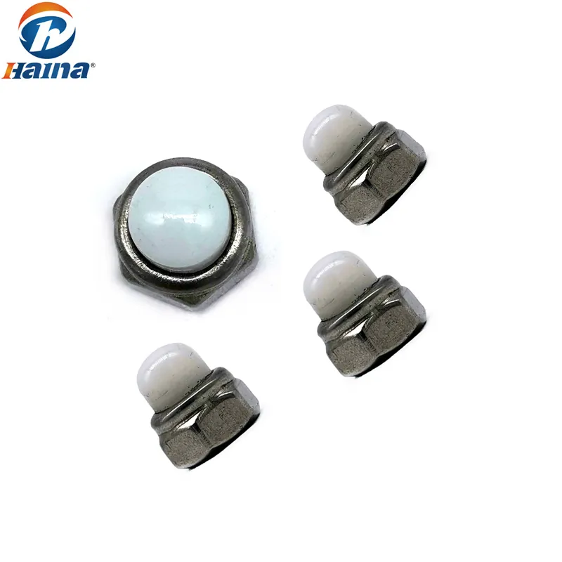 Stainless Steel Nylon Hex Dome Cap Nuts for Bolt Screws Fastener M8 Standard DIN 1587