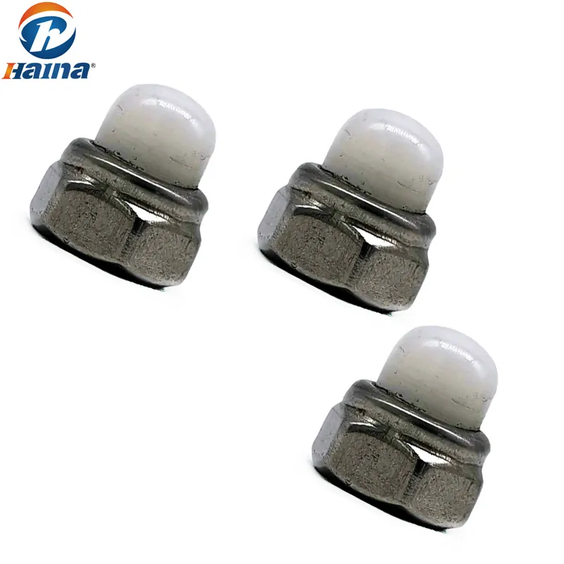 Stainless Steel Nylon Hex Dome Cap Nuts for Bolt Screws Fastener M8 Standard DIN 1587
