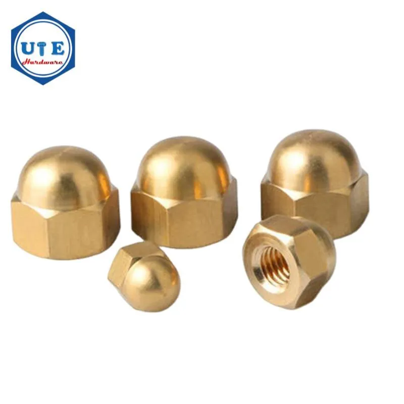 Supply DIN 1587 Hexagon Domed Cap Brass Nuts M4 M5 M6 M8 M10 M12